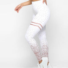 Charger l'image dans la galerie, Leegings femme Women Gold Print Leggings No Transparent