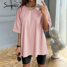 Charger l&#39;image dans la galerie, Simplee Casual solid outfits women&#39;s two piece suit with belt Home loose sports tracksuits fashion bicycle suit summer hot 2020
